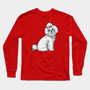 Cute Maltese Dog Long Sleeve T-Shirt